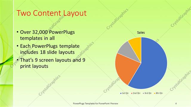 Two Content presentation slide layout