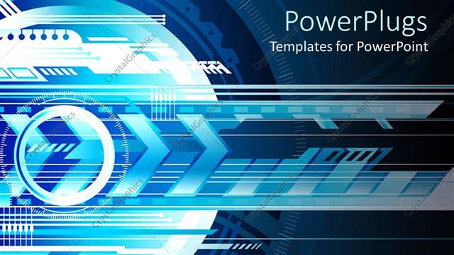  Presentation with arrows - Abstract futuristic depiction of technology with arrows and layers of 3D technology