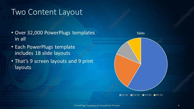 Two Content presentation slide layout