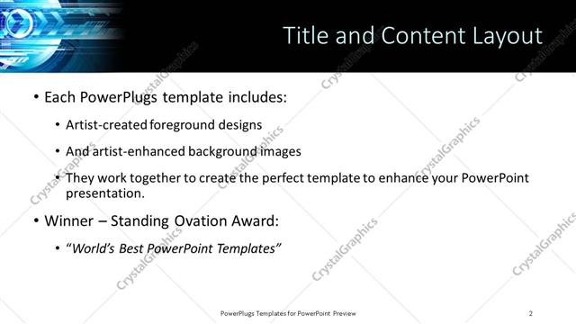 Title and Content presentation slide layout