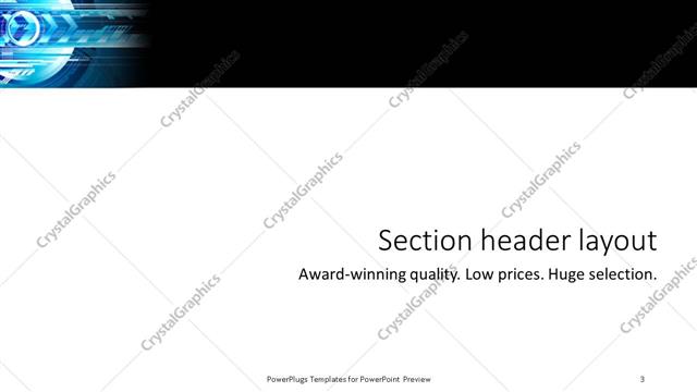 Section Header presentation slide layout
