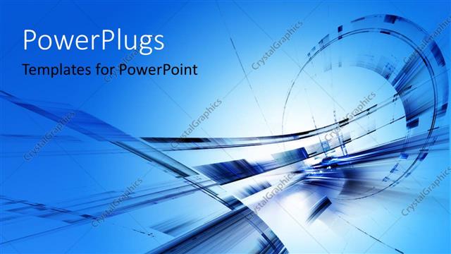  Presentation with blue design - Abstract futuristic design in blue color