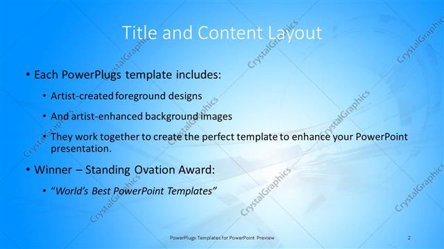 Title and Content presentation slide layout