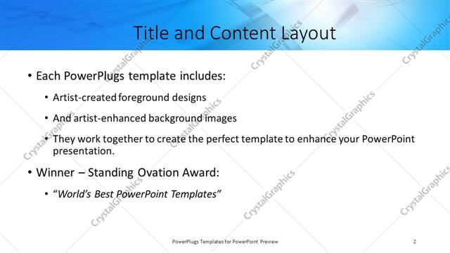 Title and Content presentation slide layout