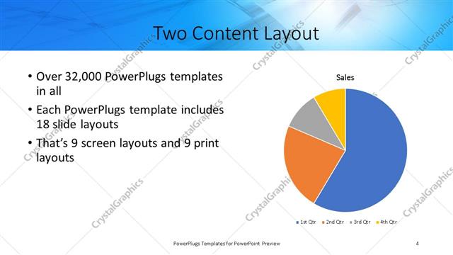 Two Content presentation slide layout