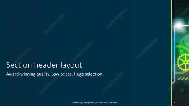 Section Header presentation slide layout