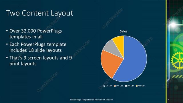 Two Content presentation slide layout