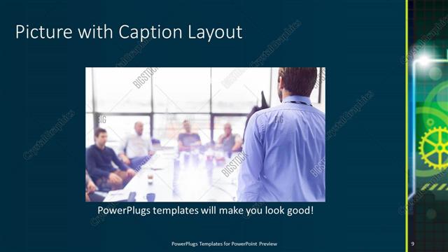 Picture with Caption presentation slide layout