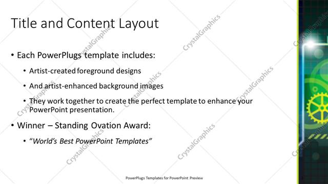 Title and Content presentation slide layout