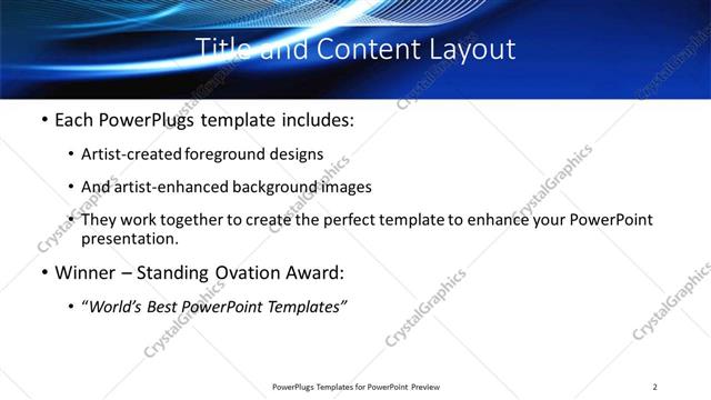 Title and Content presentation slide layout
