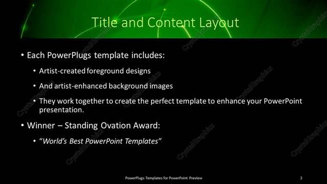 Title and Content presentation slide layout