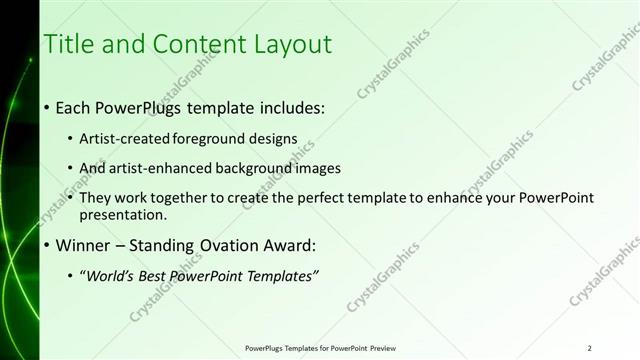 Title and Content presentation slide layout