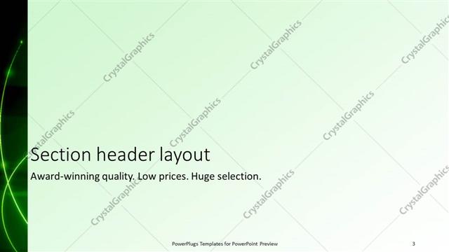 Section Header presentation slide layout