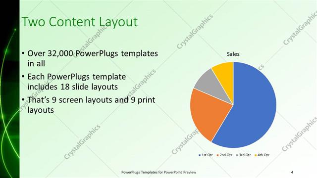 Two Content presentation slide layout