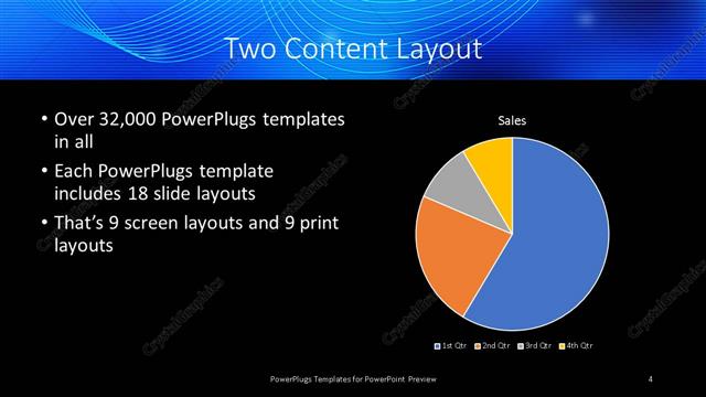 Two Content presentation slide layout