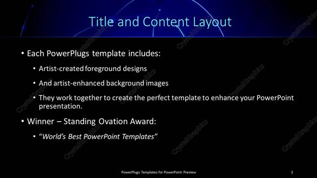 Title and Content presentation slide layout
