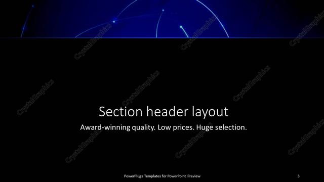 Section Header presentation slide layout