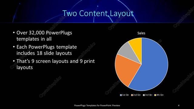 Two Content presentation slide layout