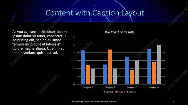 Content with Caption presentation slide layout