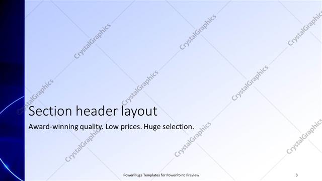 Section Header presentation slide layout