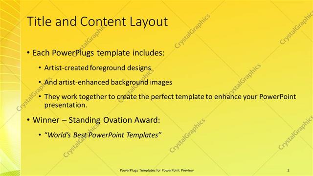 Title and Content presentation slide layout