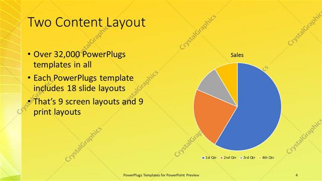 Two Content presentation slide layout