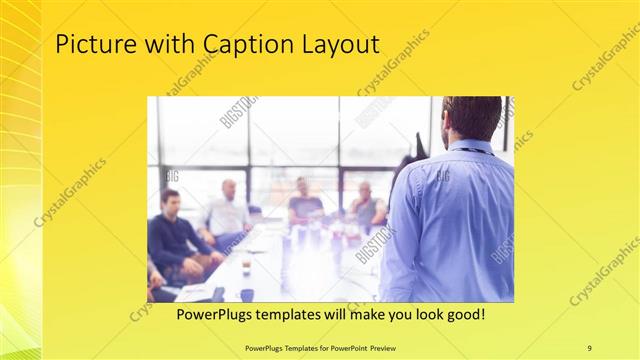 Picture with Caption presentation slide layout