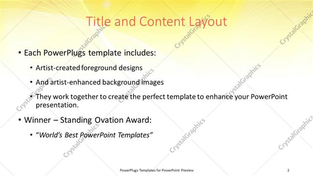 Title and Content presentation slide layout