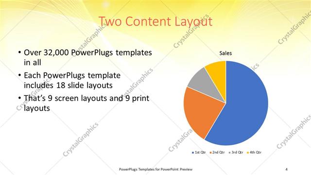 Two Content presentation slide layout