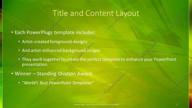 Title and Content presentation slide layout