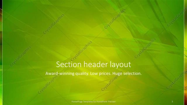 Section Header presentation slide layout