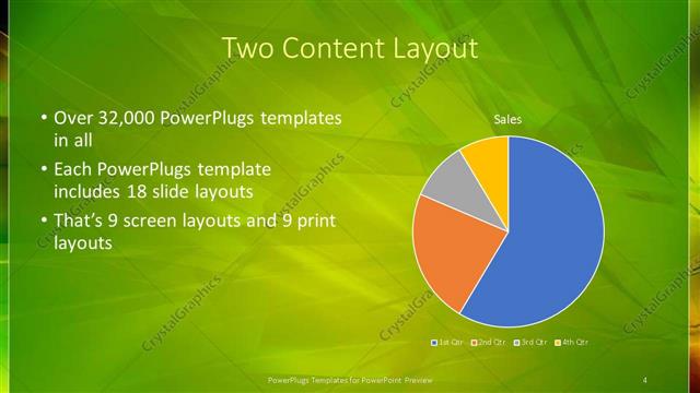 Two Content presentation slide layout