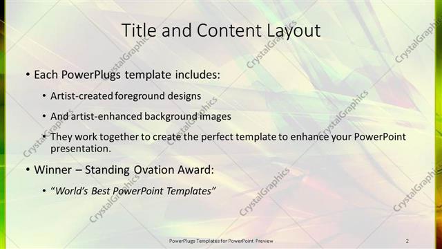 Title and Content presentation slide layout