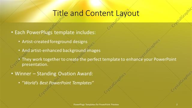 Title and Content presentation slide layout