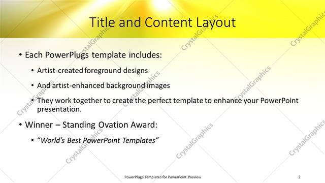 Title and Content presentation slide layout