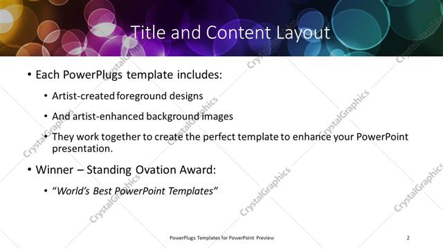 Title and Content presentation slide layout