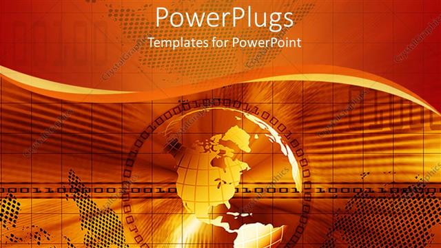  Presentation with abstract gold - Abstract of a gold colored earth globe on a gold background