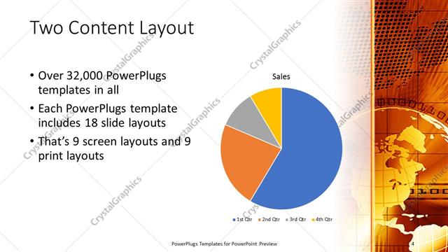 Two Content presentation slide layout