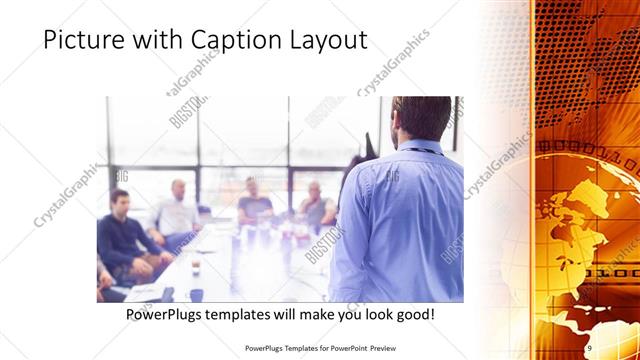 Picture with Caption presentation slide layout