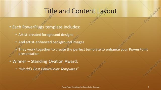 Title and Content presentation slide layout