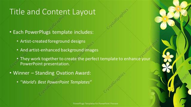 Title and Content presentation slide layout