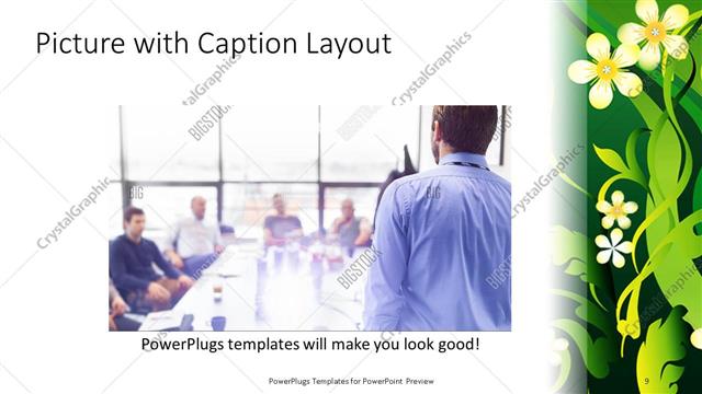 Picture with Caption presentation slide layout