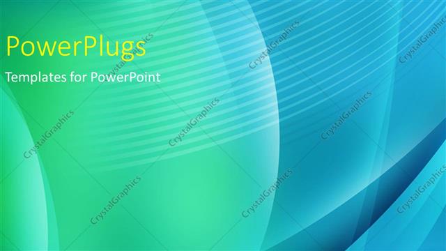  Presentation with design - Abstract green and blue curves with stripes