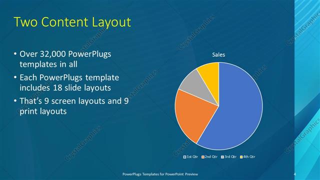 Two Content presentation slide layout