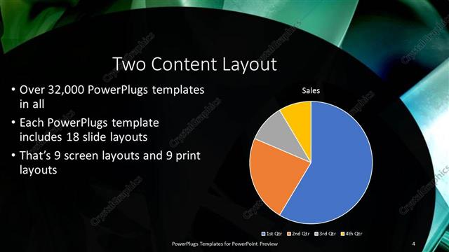 Two Content presentation slide layout