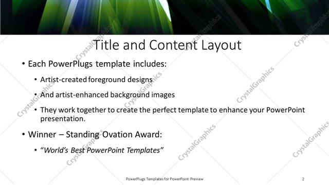 Title and Content presentation slide layout