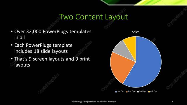 Two Content presentation slide layout