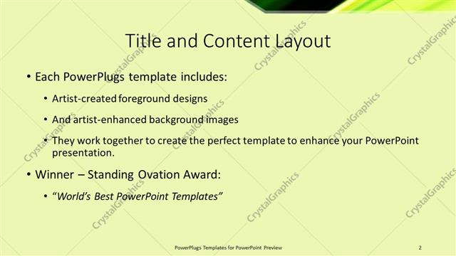 Title and Content presentation slide layout