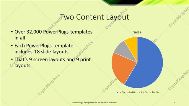 Two Content presentation slide layout