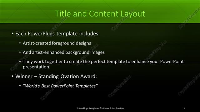 Title and Content presentation slide layout